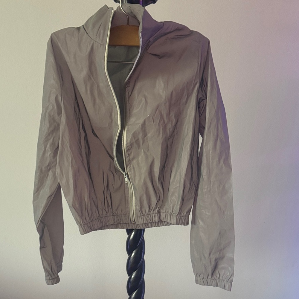 Reflective Light Gray Utility Jacket